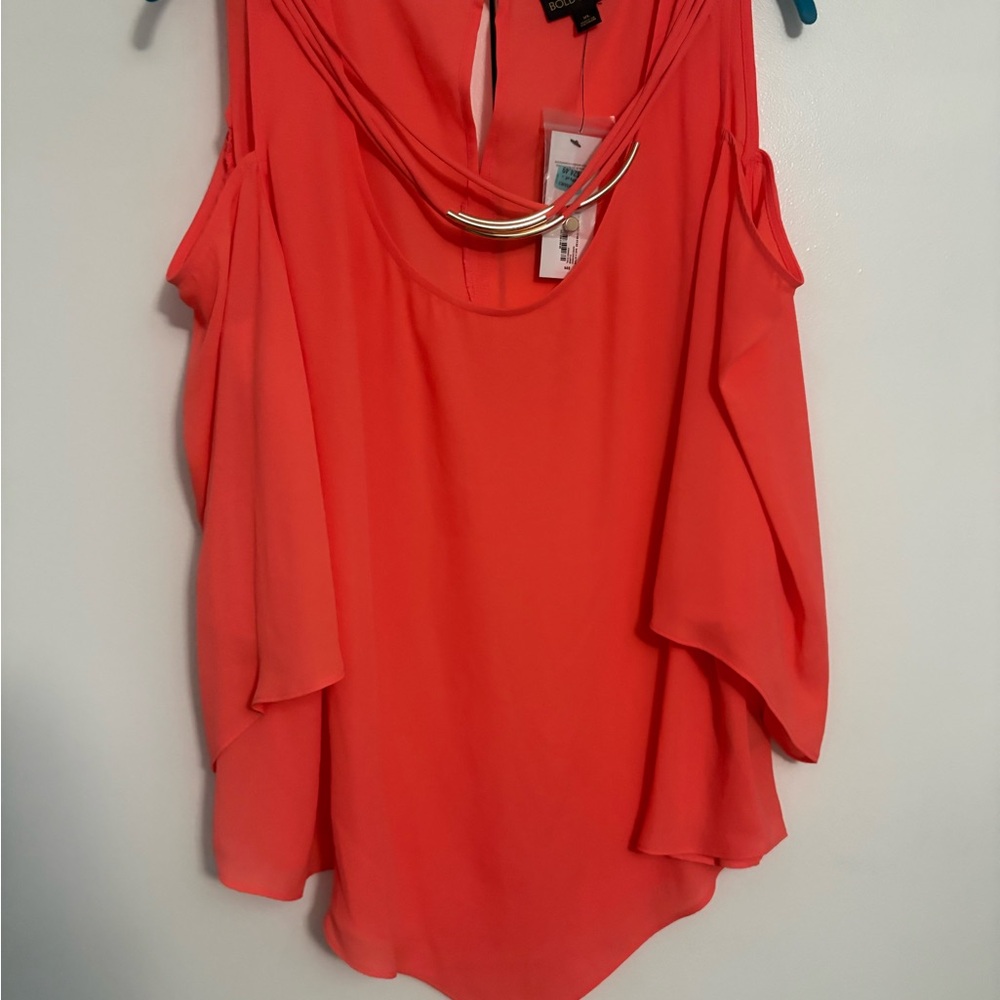 BOLD elements Vibrant Coral Blouse